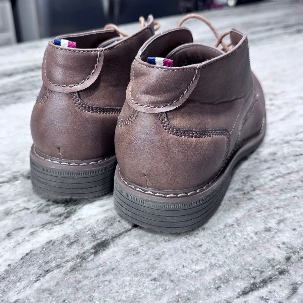 Saddlebred Chukka Boots Faux Leather Brown Mens 8.5 Business Casual Classic